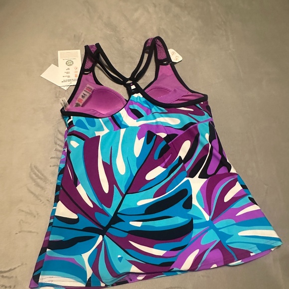 ZEROXPOSUR Sun Smart Tankini Swim Top Size XS (NWT) - Picture 3 of 9